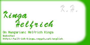 kinga helfrich business card